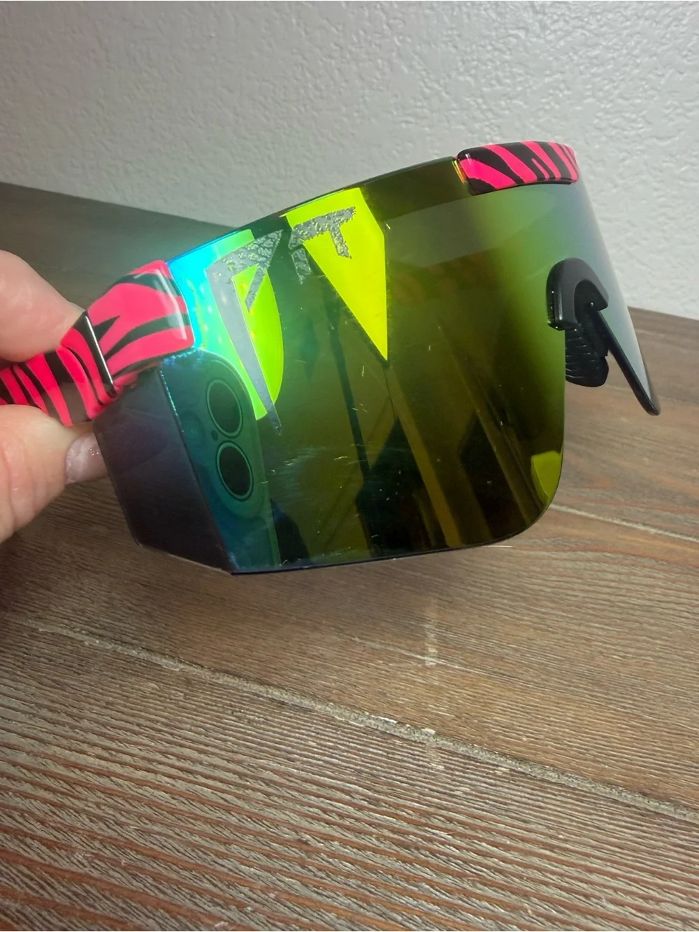 Pit Viper The Hot Tropics 2000 Sunglasses Mirrored Lens Hot Pink & Black Unisex